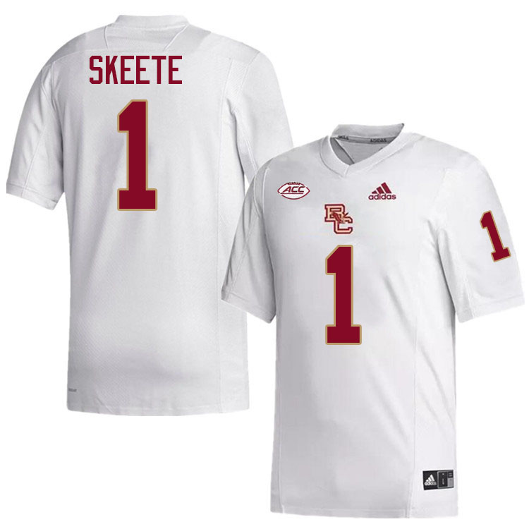Jaedn Skeete Jersey,#1 Jaedn Skeete Boston College Eagles Football Jersey,Uniforms-White